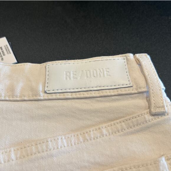 NWT RE/DONE 70s Ultra High Rise Stove Pipe Jeans – White, Size 32 (33” Inseam) - Picture 11 of 11